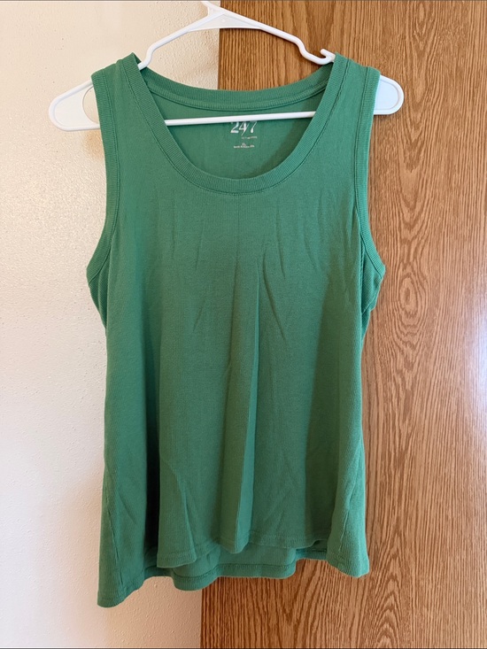 Essentials Tops - Essentials Emerald Green Scoop Neck Tank